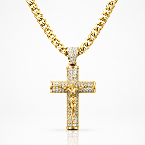 Cadena Crucifijo Oro 14K