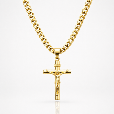 Cadena Crucifijo Oro 14K