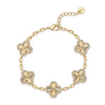 14K Gold Plated Clover Bracelet