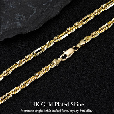 Cadena Milano de oro tipo cuerda