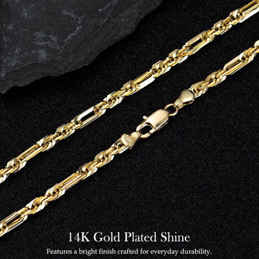 Cadena Milano de oro tipo cuerda