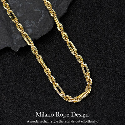 Cadena Milano de oro tipo cuerda