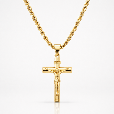 Cadena Crucifijo Oro 14K