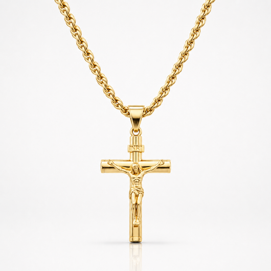 Cadena Crucifijo Oro 14K