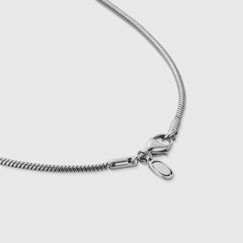 Cadena de serpiente de plata 2 mm